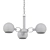 Andres Gold 3-Light Chandelier 3D model small image 2