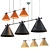 Sleek Cone 4 Pendant Light 3D model small image 1