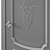 Sleek Contemporary Interior Door 3D model small image 6