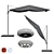 Black Theme Parasol with Dual Lights 3D model small image 1