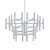 Draven Two-Tier Chandelier 3D model small image 2