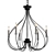 Whisp Gray Steel 6-Light Chandelier 3D model small image 1