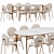 Modern Oval Arden Dining Table 3D model small image 1