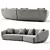 Modern Upholstered Sofa by Kagan 3D model small image 2