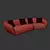 Modern Upholstered Sofa by Kagan 3D model small image 5