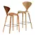 Chic Cherner Wood Stool 3D model small image 2