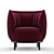 Wittmann VUELTA 80 Modern Fabric Steel Lounge Chair 3D model small image 5