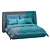 Modern Mezzo Barlow Bed 3D model small image 4