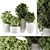 Concrete Potted Indoor Plants 3D model small image 6