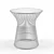 Elegant Crystal Steel Side Table 3D model small image 2