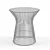 Elegant Crystal Steel Side Table 3D model small image 3