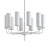 Blue Glass Tube Chandelier - Mesmerizing Lighting Delight 3D model small image 2