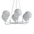 Andresa Chandelier: Elegant 6-Ball Lighting 3D model small image 2