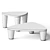 Modern Trio Nesting Coffee Tables 3D model small image 2