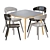 OMTÄNKSAM Table and Chairs Set 3D model small image 1