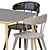 OMTÄNKSAM Table and Chairs Set 3D model small image 5