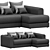 Luxurious Medison Corner Sofa 3D model small image 3