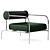 Sleek Cappellini Armchair: Modern Design 3D model small image 3