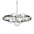 Modern Chrome Chandelier with Clear Glass 3D model small image 1