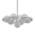 Modern Chrome Chandelier with Clear Glass 3D model small image 2