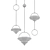 Elegant Satin Khora Chandelier 3D model small image 2