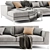 Ditre Italia Artis Chaise Sofa: Elegant and Versatile 3D model small image 3