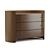 Walnut & Leather AM PM Chest of Drawers & Sideboards 3D model small image 1