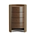 Walnut & Leather AM PM Chest of Drawers & Sideboards 3D model small image 2