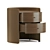 Walnut & Leather AM PM Chest of Drawers & Sideboards 3D model small image 4