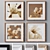 4-Piece Set of Wall Paintings with Various Frame Colors 3D model small image 1