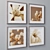 4-Piece Set of Wall Paintings with Various Frame Colors 3D model small image 2