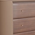 Walnut & Leather Chest of Drawers 3D model small image 3