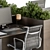 Office Greenery: Employee Black & Plant Box 3D model small image 4