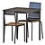 Modern IKEA SANDSBERG Table & Chairs Set 3D model small image 1