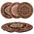 Versatile Round Rugs Set 3D model small image 1