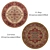 Versatile Round Rugs Set 3D model small image 3