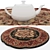 Versatile Round Rugs Set 3D model small image 4