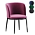 Elegant Filmore Dining Chair 3D model small image 1
