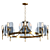 Smoked Lucite Disc Chandelier: Elegant Illumination 3D model small image 1