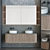 Modern 2m Tall Bathroom Cabinet 3D model small image 1