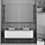 Modern 2m Tall Bathroom Cabinet 3D model small image 8