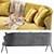 Zara Home Boucle Upholstered Sofa 3D model small image 6