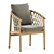 Ginestra Outdoor Chair: Stylish & Durable 3D model small image 1
