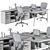 Ultimate Office Furniture Set 3D model small image 5