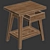 Zara Home Small Recycled Wood Table 3D model small image 3
