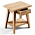 Zara Home Small Recycled Wood Table 3D model small image 6