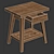 Zara Home Small Recycled Wood Table 3D model small image 7