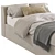 Modern Bed in Two Stylish Colours 3D model small image 2