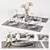 Elegant Table Set: Dry Flower Decor 3D model small image 6