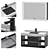 Modern Luxe Bathroom Vanity Set 3D model small image 1